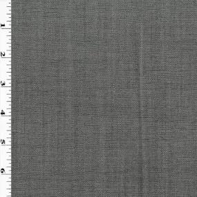 1 1/4 YD PC-Faded Black/White Wool Blend Chambray Fabric