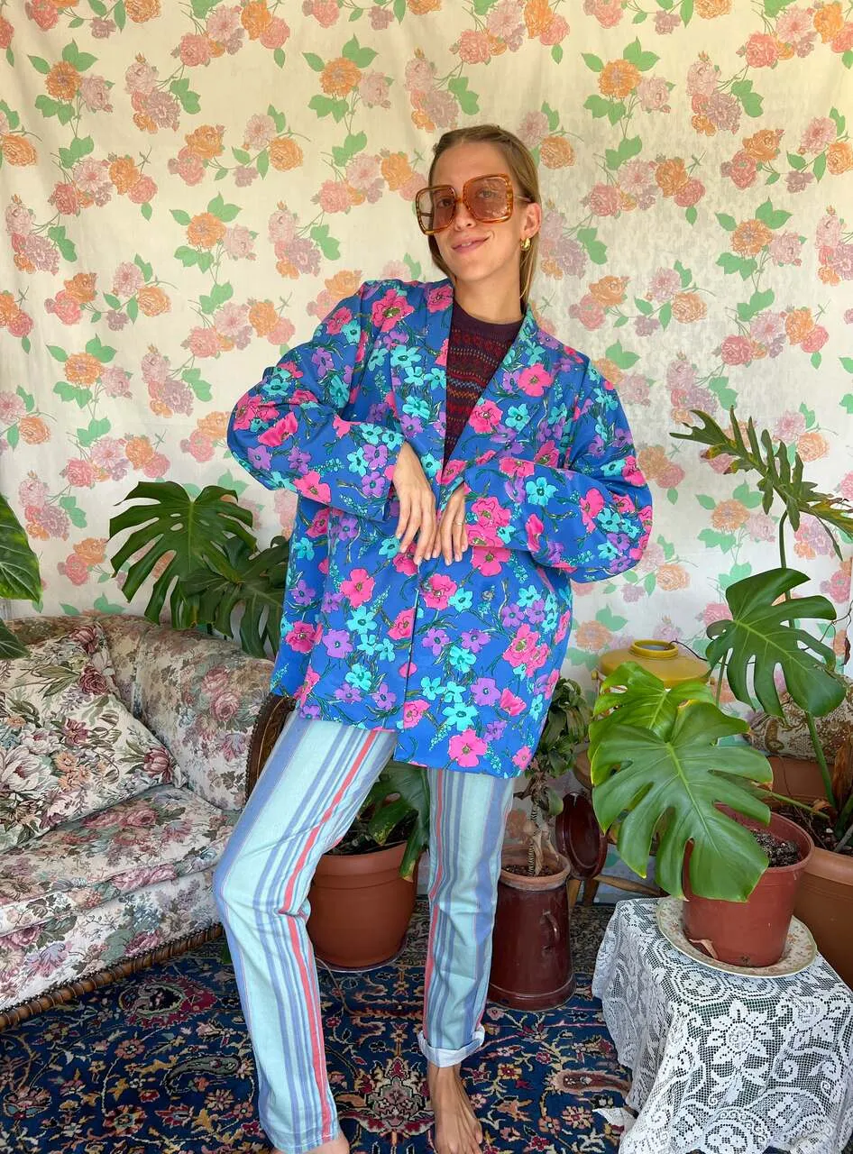 90's Flower Unique Blazer