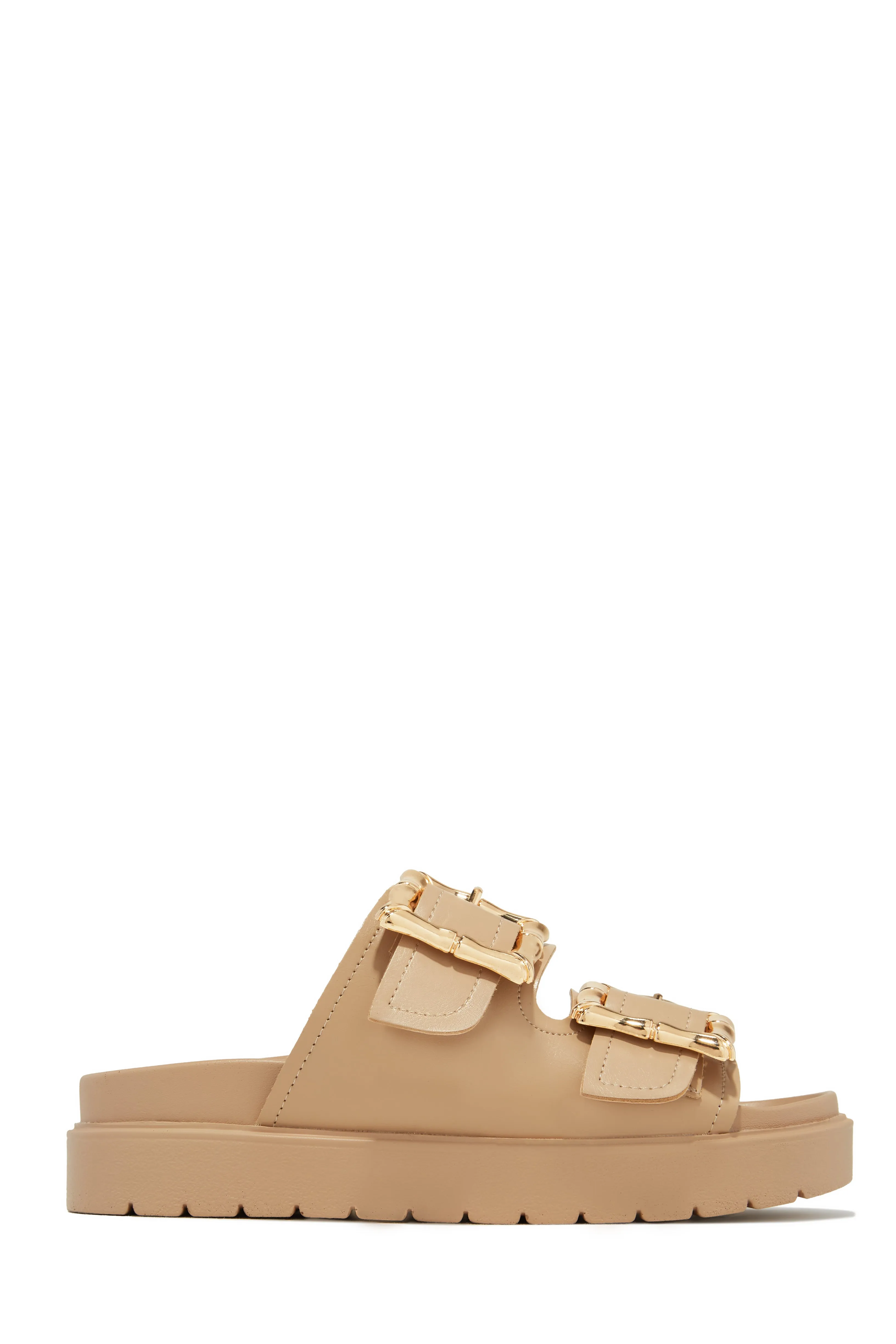 Arani Chunky Slip On Sandals - Nude