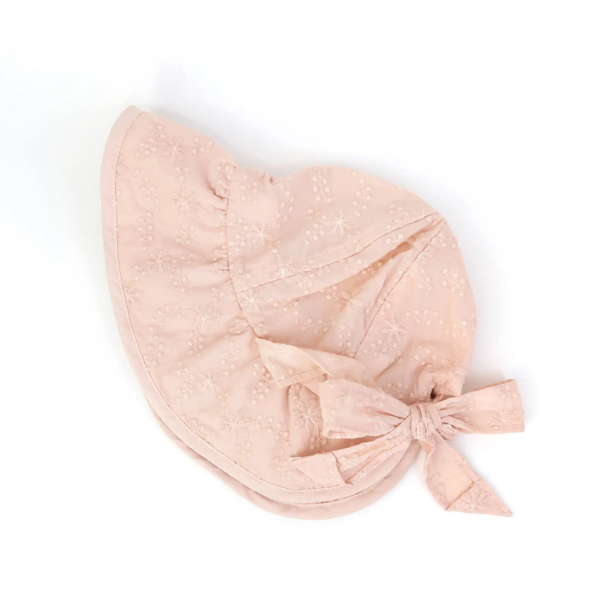 Baby Wide Brim Floppy Sun Bonnet Lacy Victorian Hat | Apricot Beige