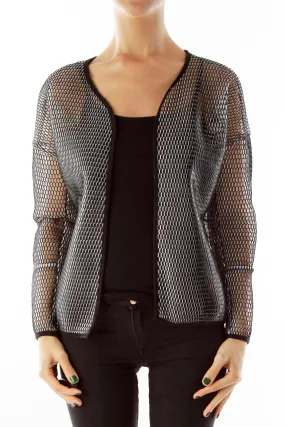 Black & White Netted Blazer