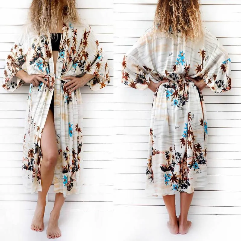 Bohemian Print Loose Beach Dress