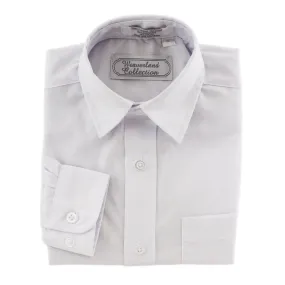 Boys' White Dress Shirt- Baby to Youth Sizes Long Sleeve 2186