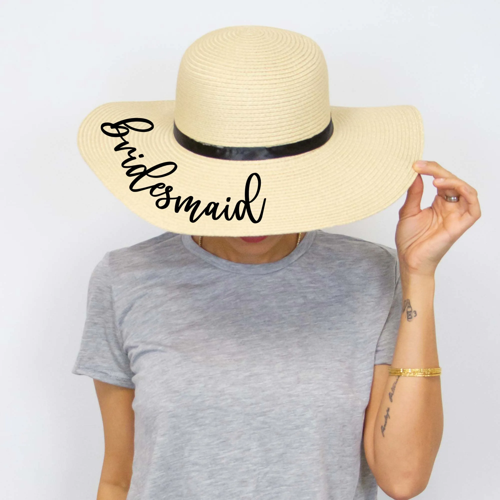 Bride, Bridesmaid, Maid of Honor Floppy Hat