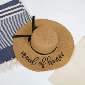 Bride, Bridesmaid, Maid of Honor Floppy Hat