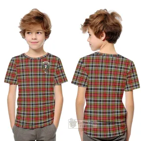 Buchanan Old Dress Tartan Kid T-Shirt with Family Crest