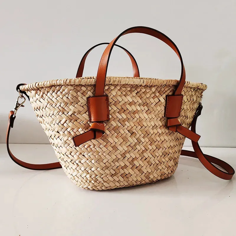 Cassia Raffia Straw Basket Bag