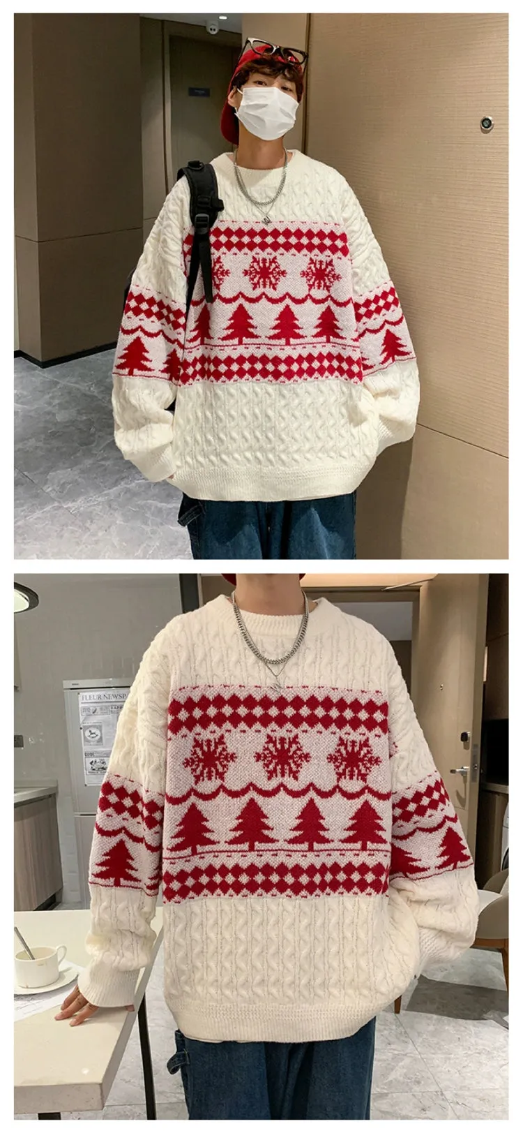 Casual All-Match round Neck Christmas Sweater