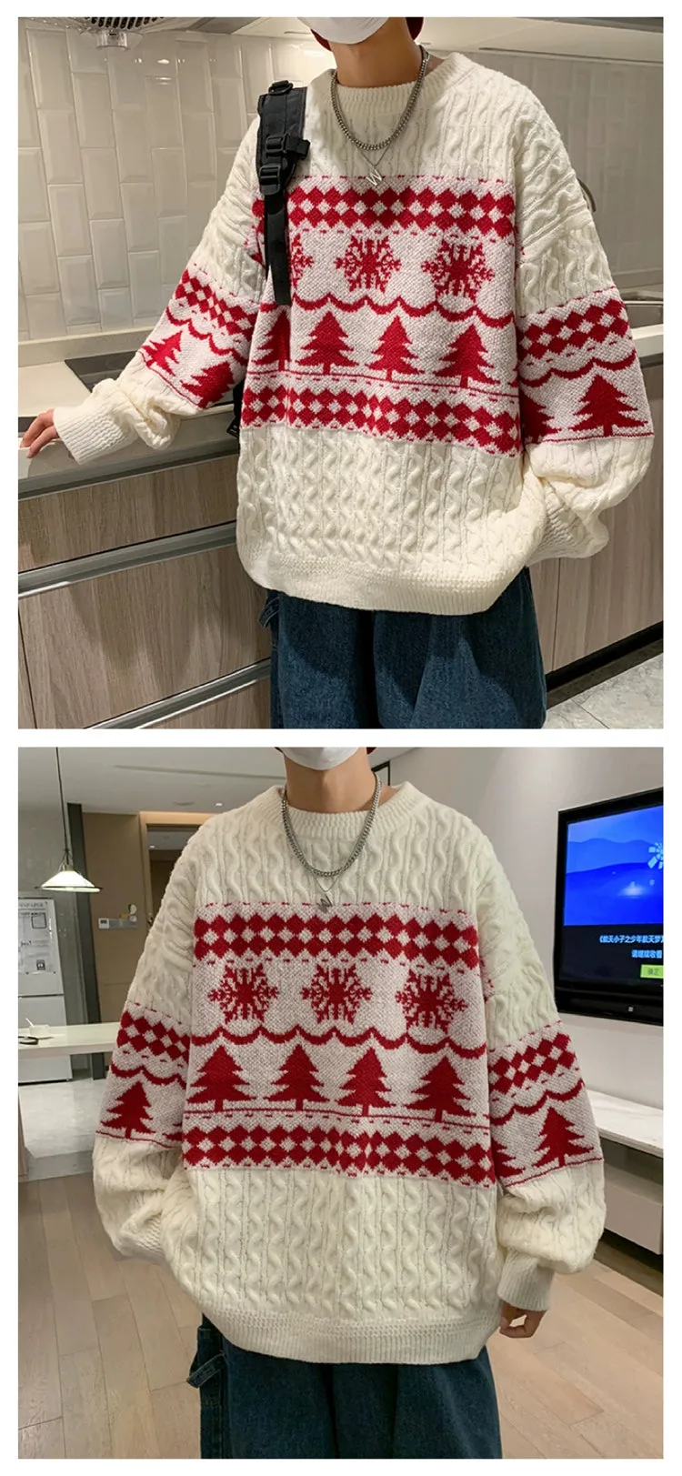 Casual All-Match round Neck Christmas Sweater