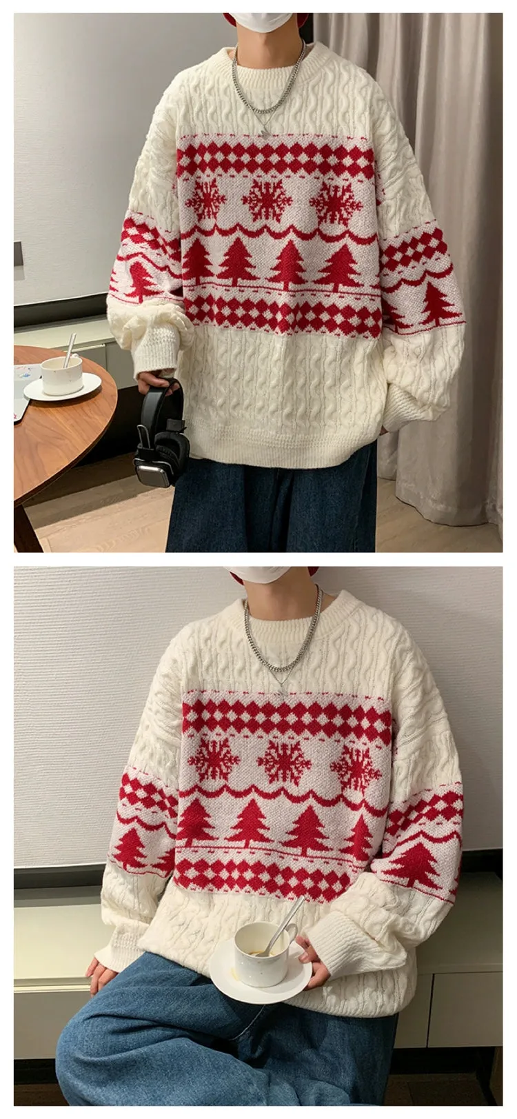 Casual All-Match round Neck Christmas Sweater