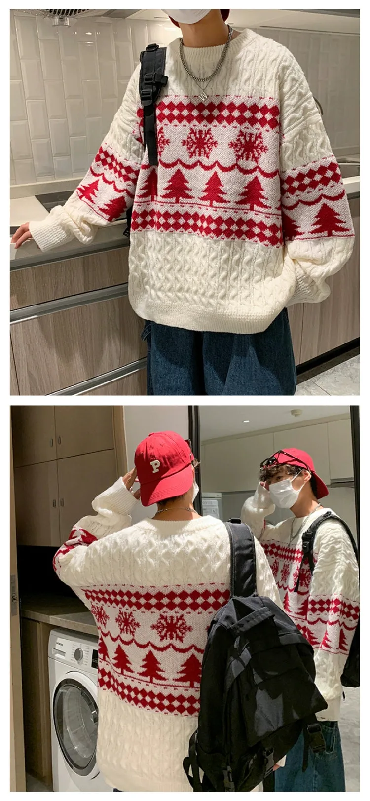 Casual All-Match round Neck Christmas Sweater