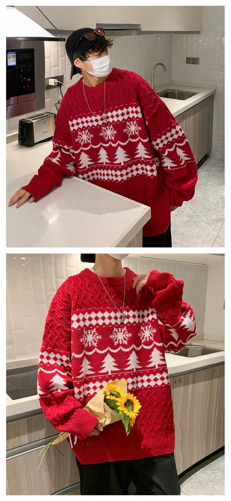 Casual All-Match round Neck Christmas Sweater