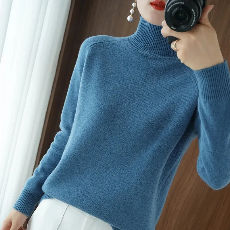 Casual Turtleneck Long Sleeve Sweaters