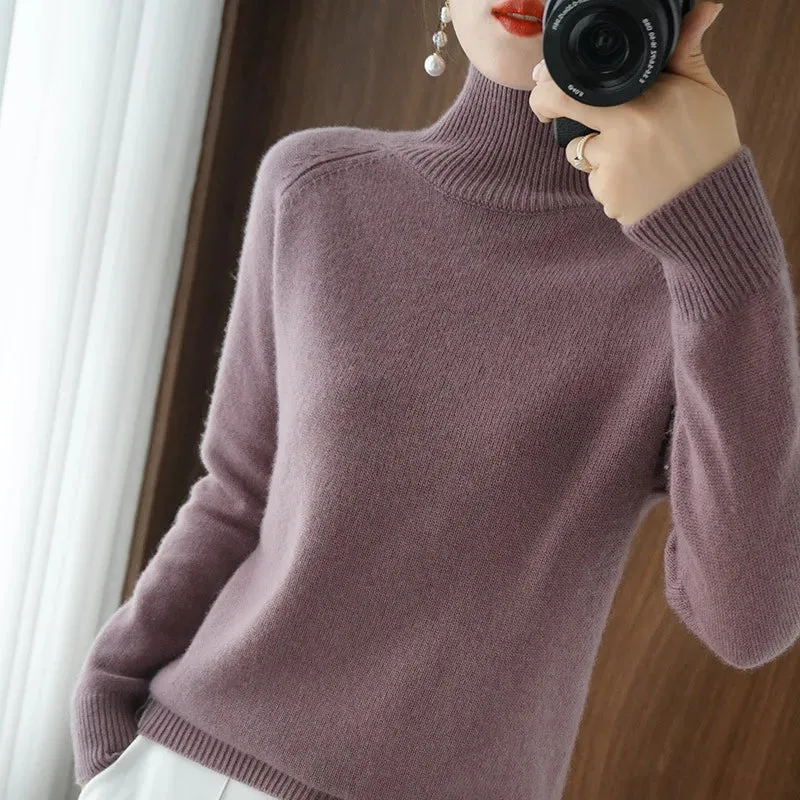 Casual Turtleneck Long Sleeve Sweaters