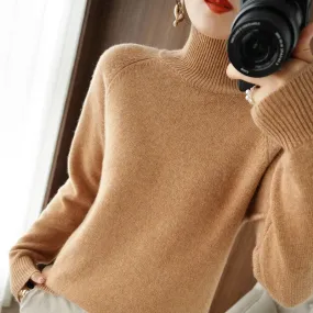 Casual Turtleneck Long Sleeve Sweaters