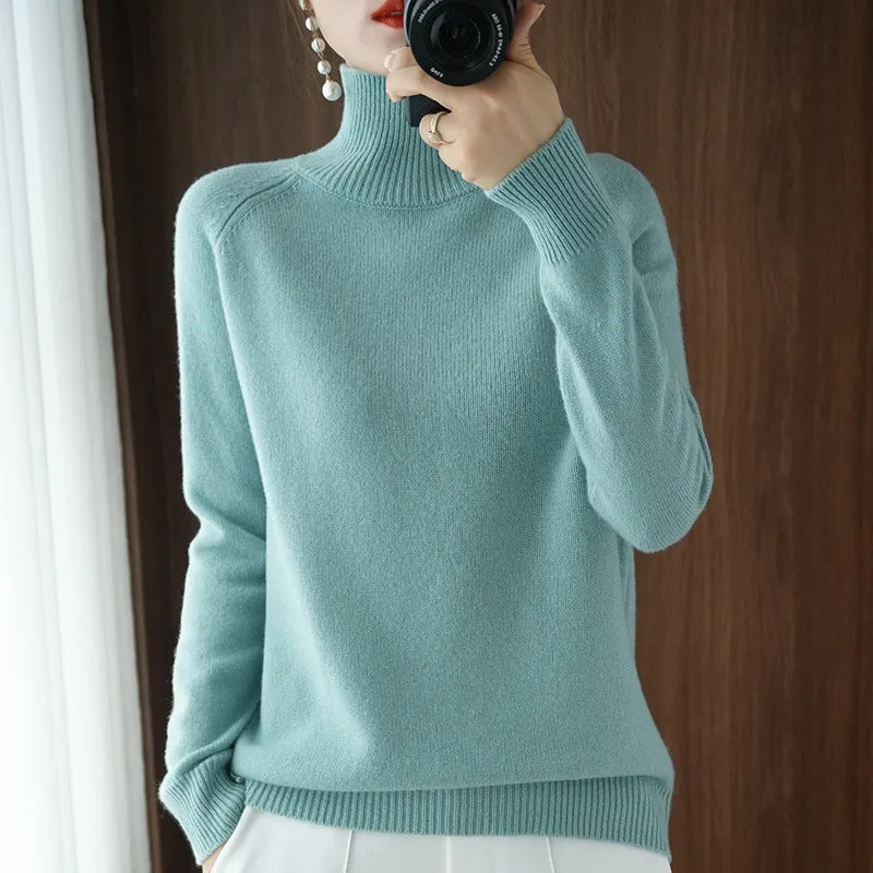 Casual Turtleneck Long Sleeve Sweaters