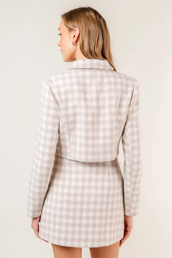 Checkered Tweed JACKET