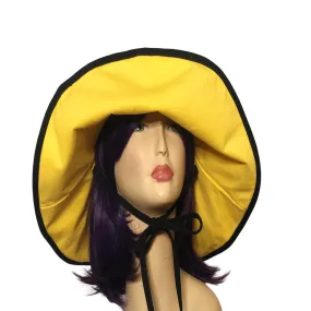 Floppy Sun Hat with Tie - Yellow