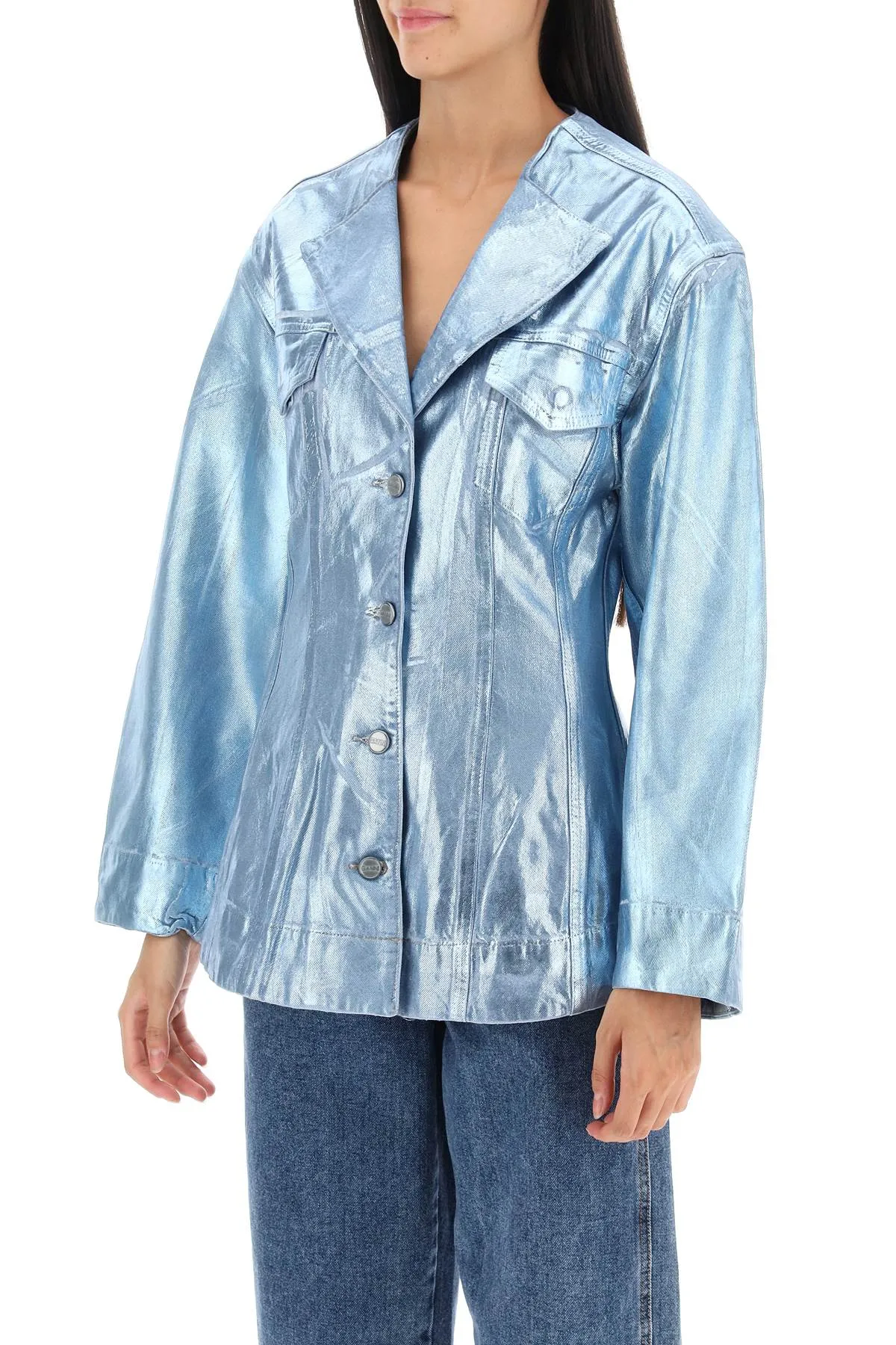 foil denim jacket