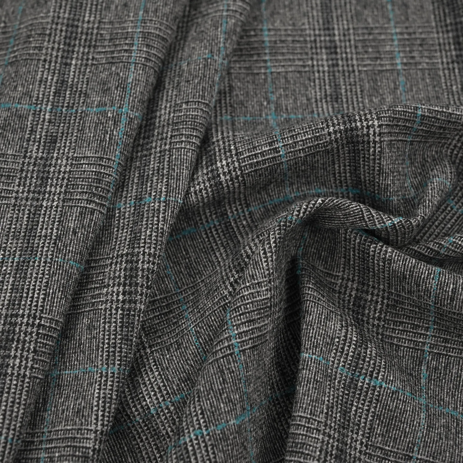 Grey Check Suiting Flannel 4817