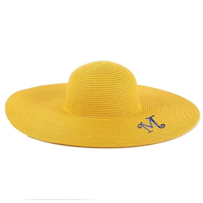 H3045 Monogrammable Straw Floppy Hat