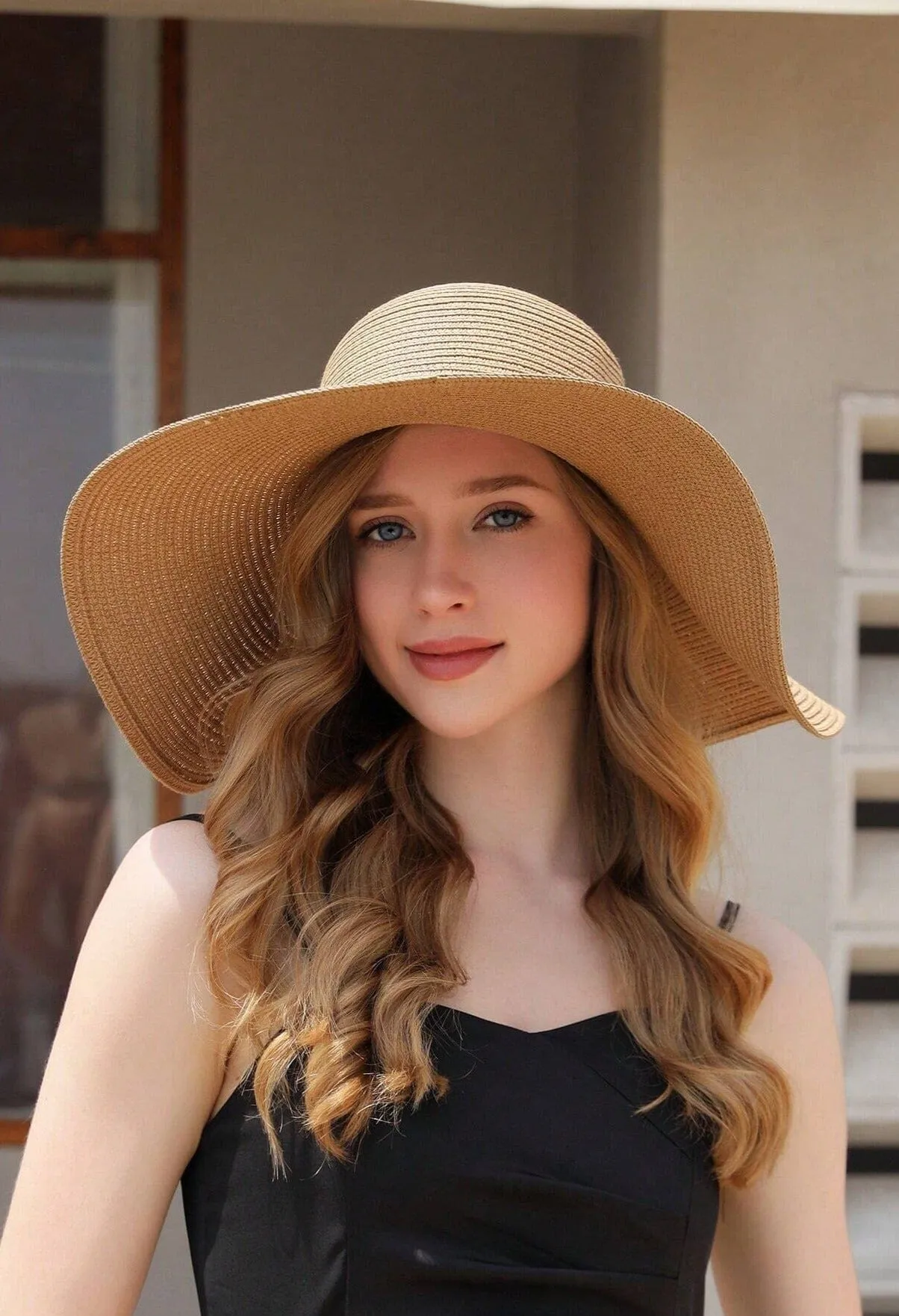 H3045 Monogrammable Straw Floppy Hat