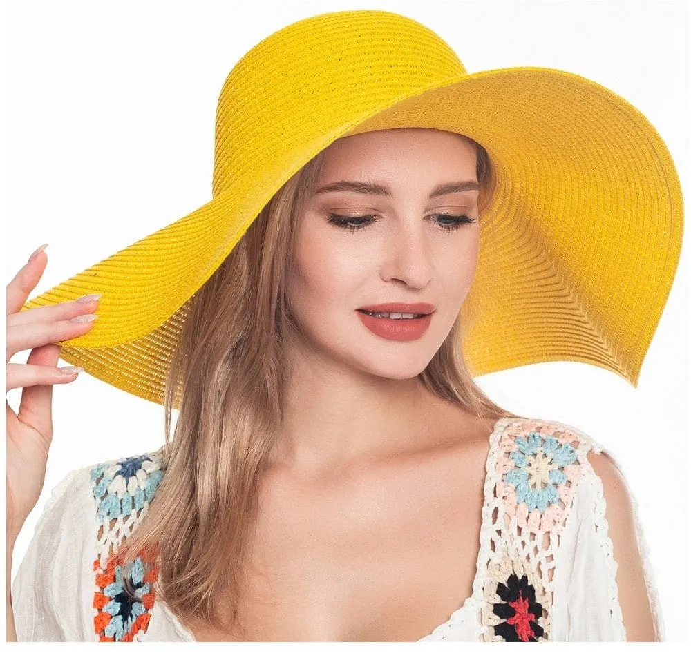 H3045 Monogrammable Straw Floppy Hat