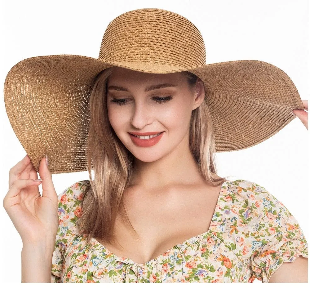 H3045 Monogrammable Straw Floppy Hat