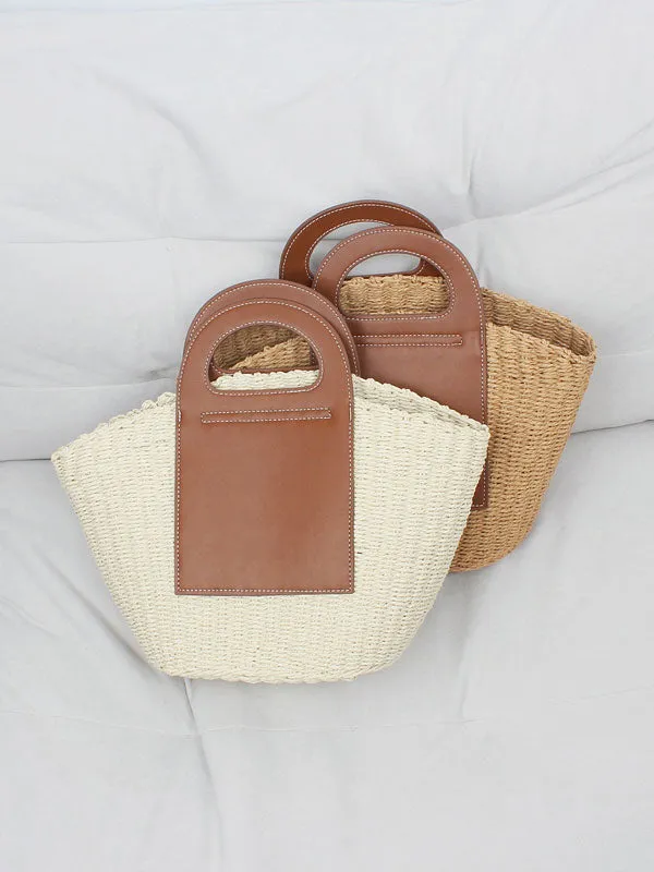 Handle Straw Tote Bags