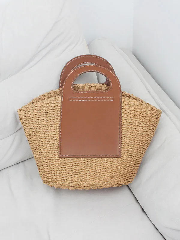 Handle Straw Tote Bags