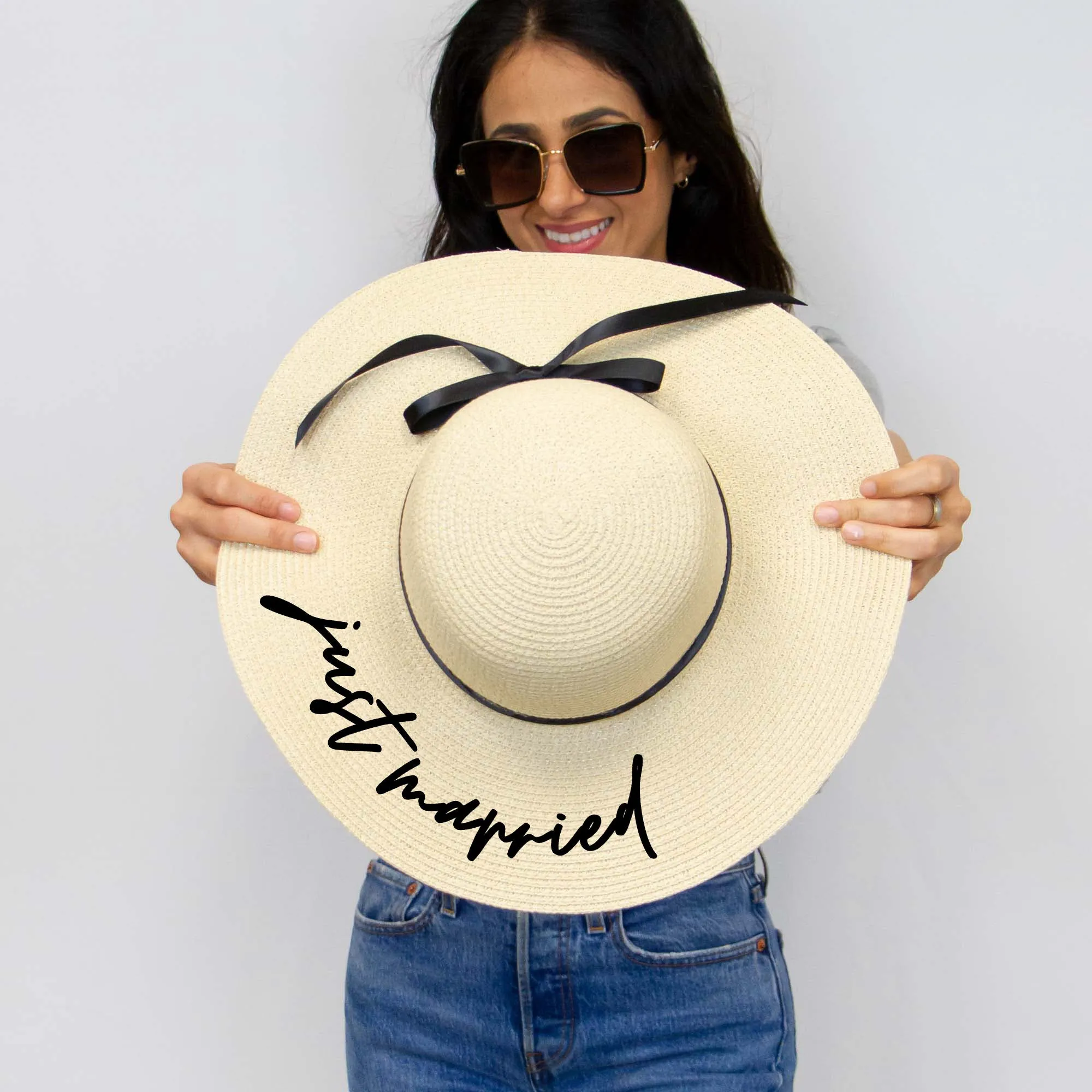 Just Married Floppy Hat