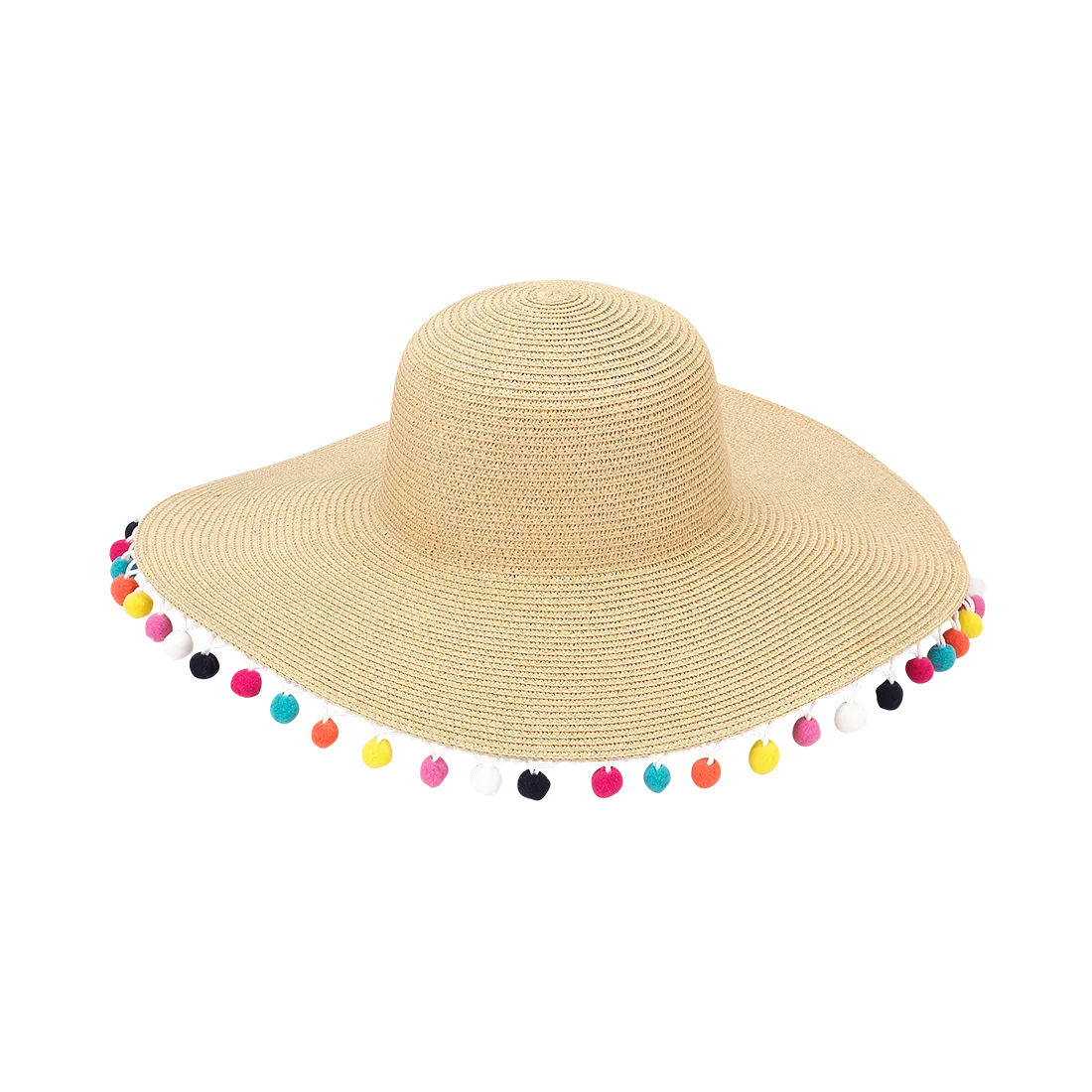 Ladies Pom Pom Floppy Hat