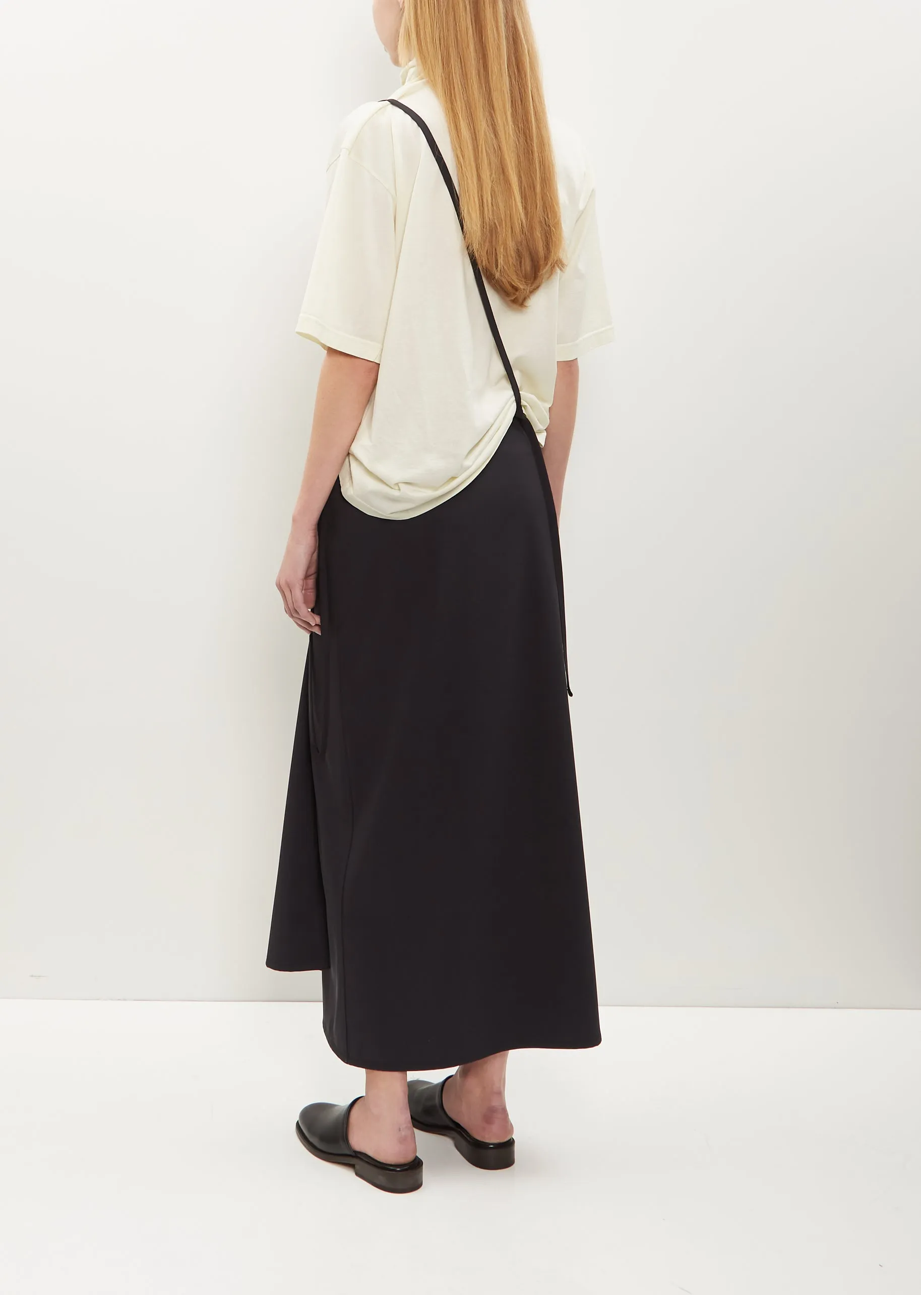 Light Wool Tailored Wrap Skirt