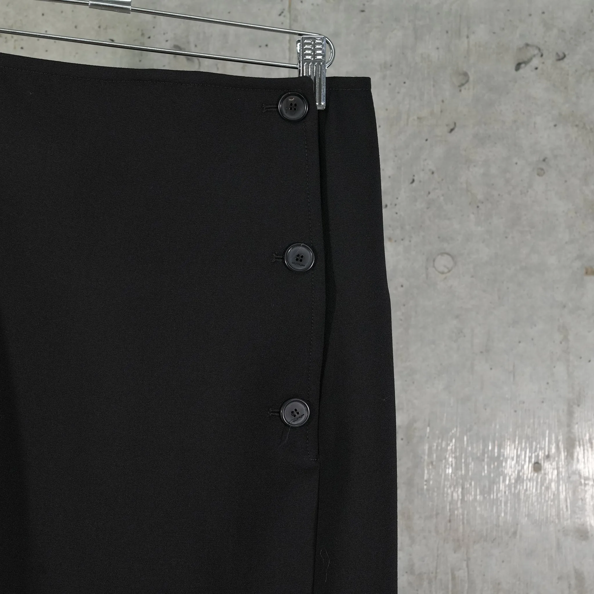 LONG SKIRT OBLIQUE TAILORED WOOL / 9999:BLACK