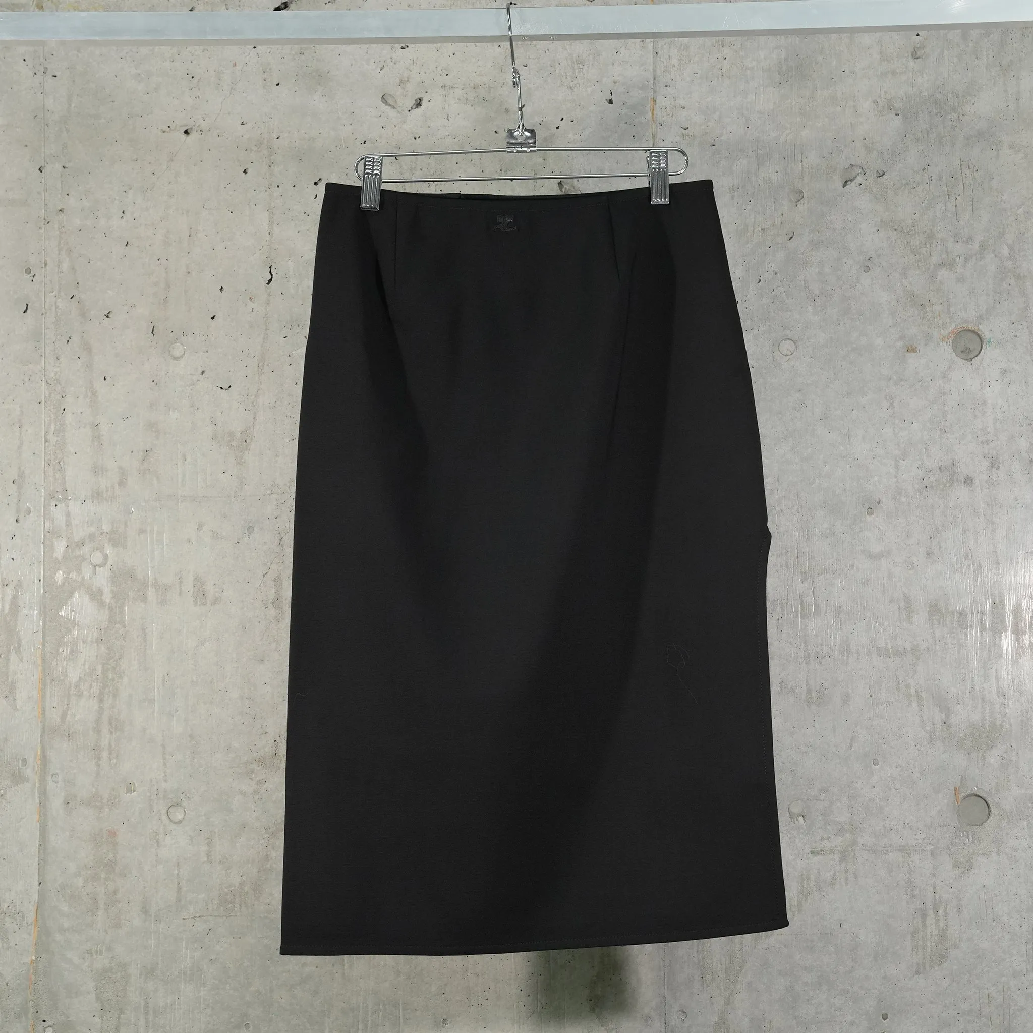 LONG SKIRT OBLIQUE TAILORED WOOL / 9999:BLACK