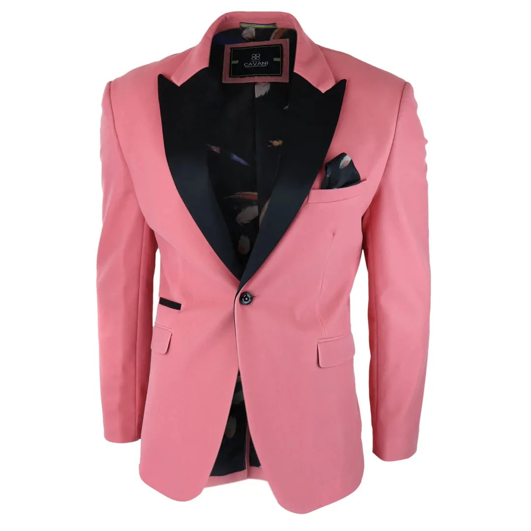 Mens Velvet Blazer Tuxedo Jacket Black Satin Lapel Pastel Blue Pink Green