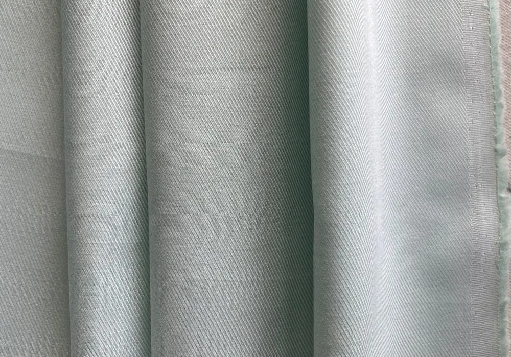 Palest Aqua Pearl Cotton Twill Shirting (Made in Italy)