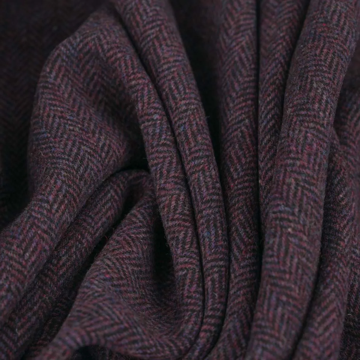 Plum Herringbone Flannel 96501