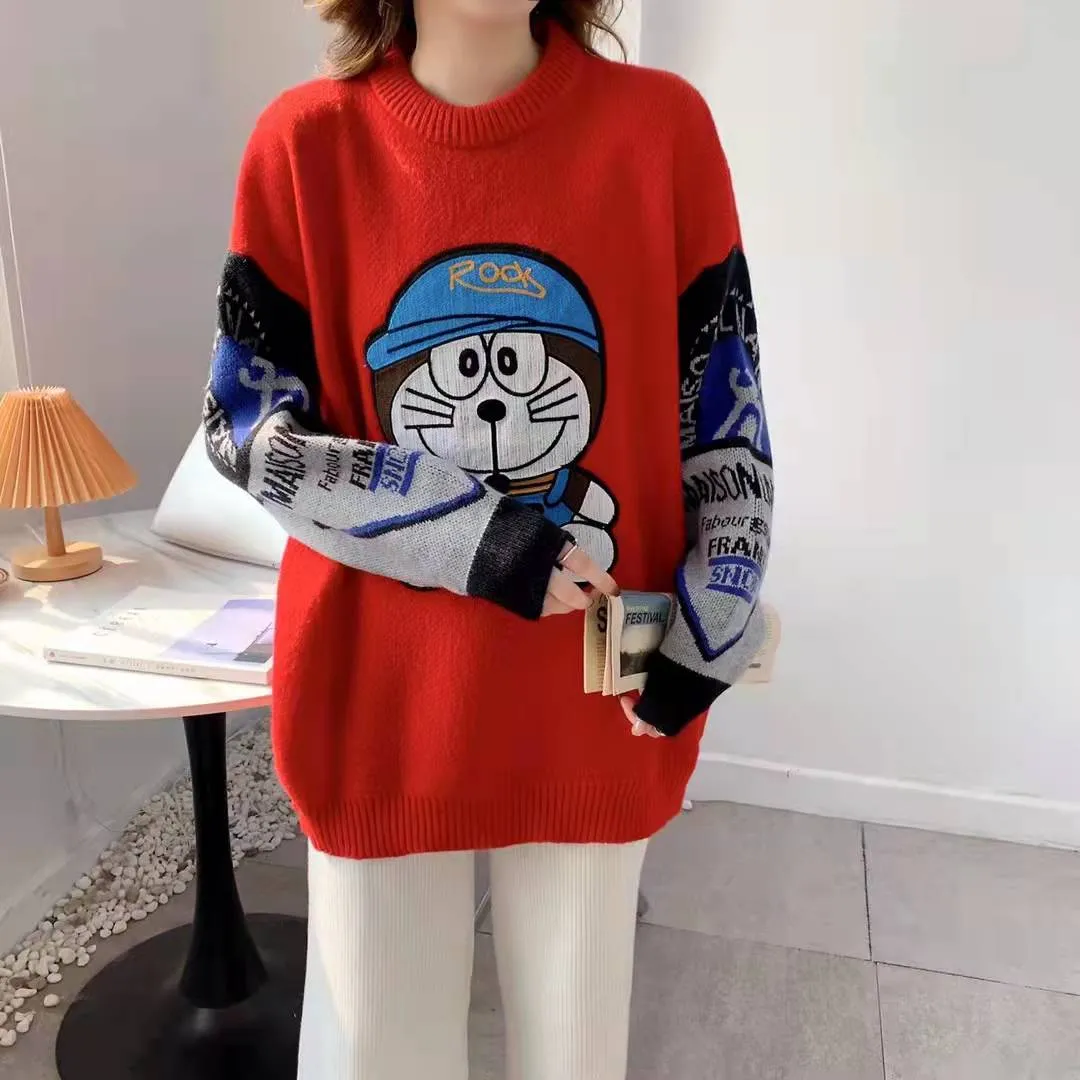 Quirky Loose-Fit Pullover