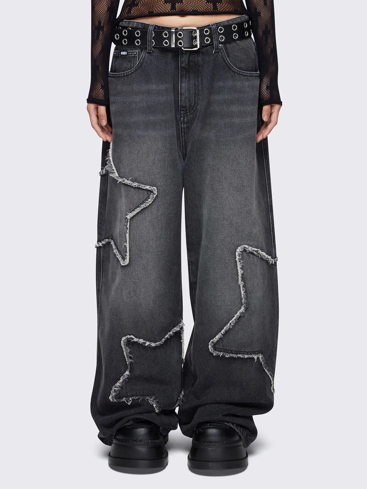 Starburst Black Baggy Jeans