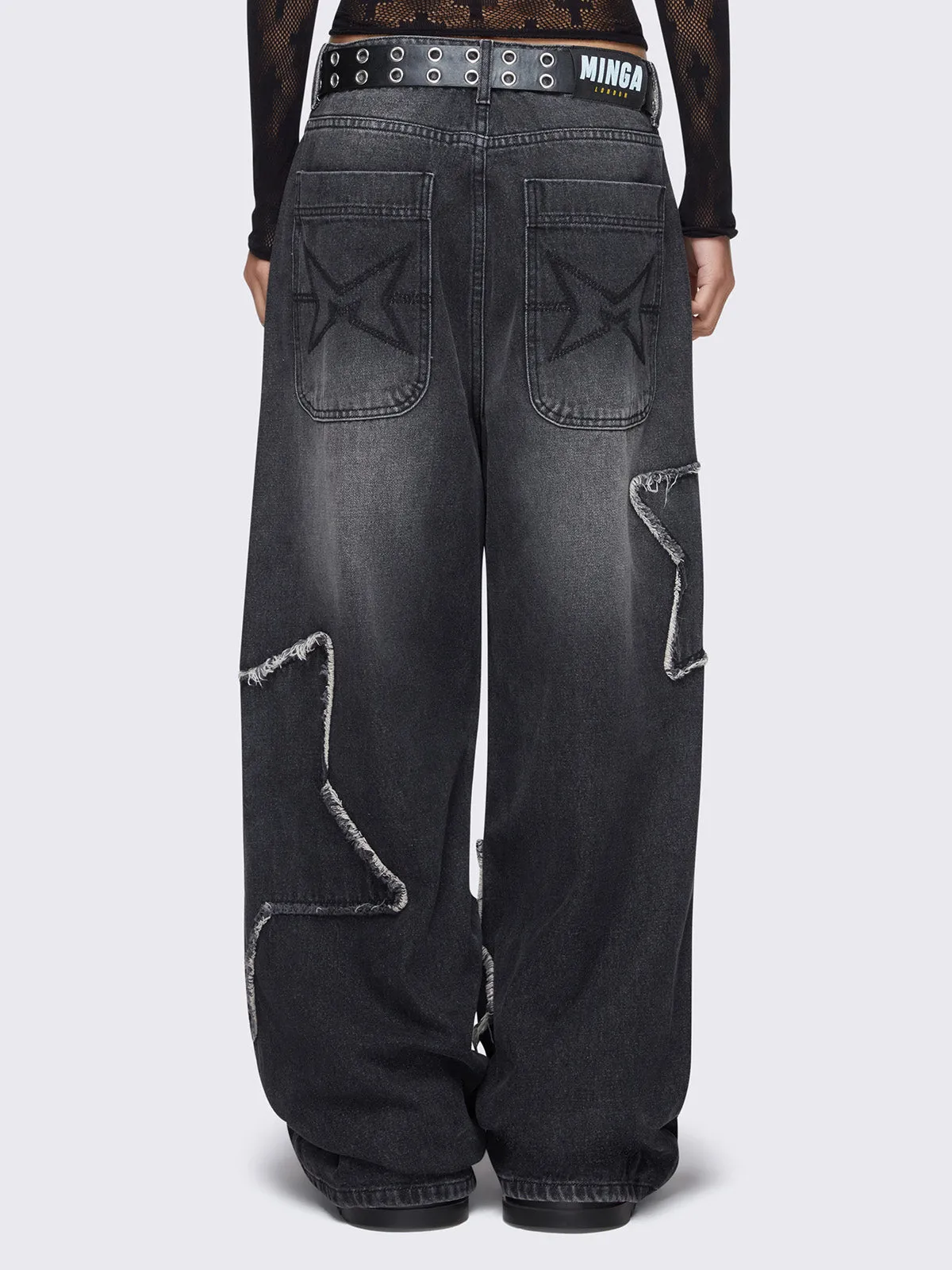 Starburst Black Baggy Jeans