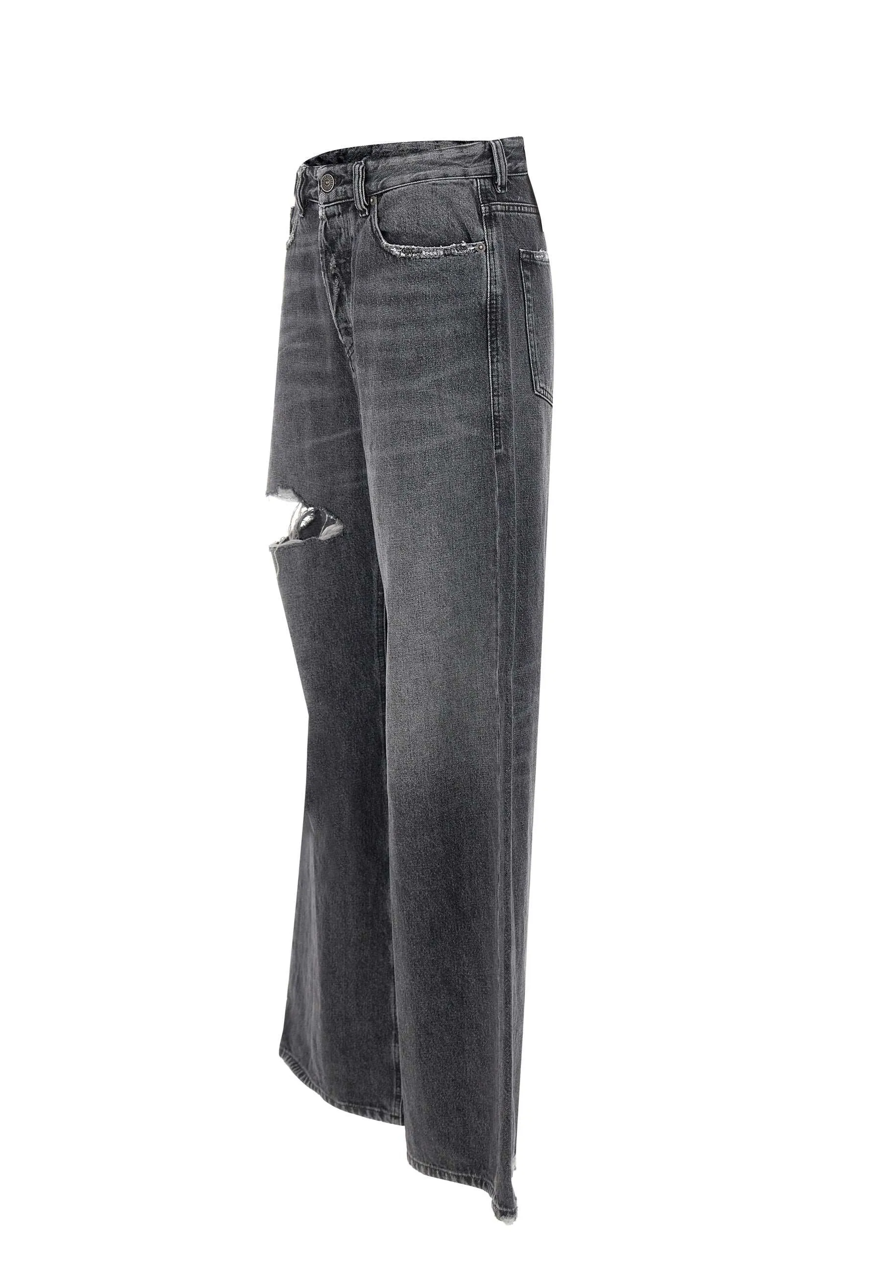 Straight Wide Leg Jeans