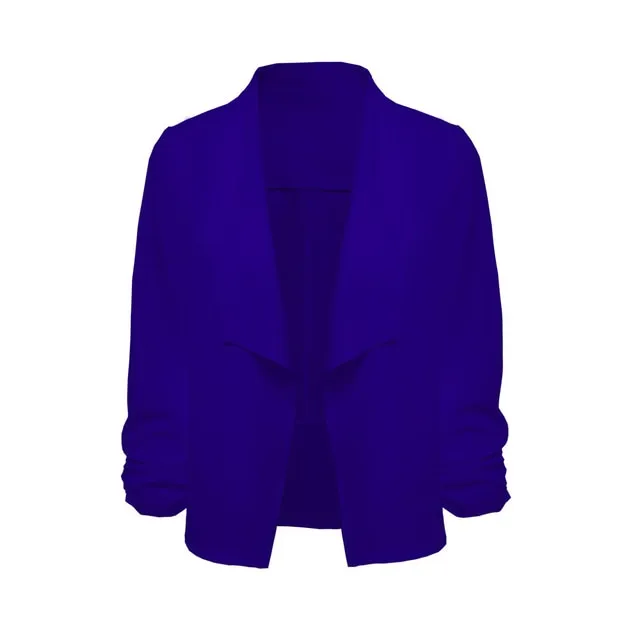 Trendy Casual Ladies' Slim Fit 3/4 Sleeve Blazers For Office