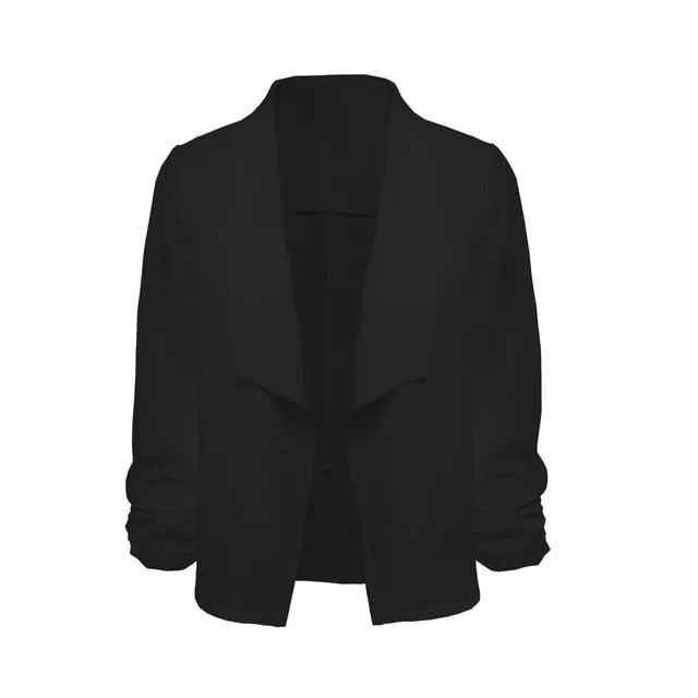 Trendy Casual Ladies' Slim Fit 3/4 Sleeve Blazers For Office