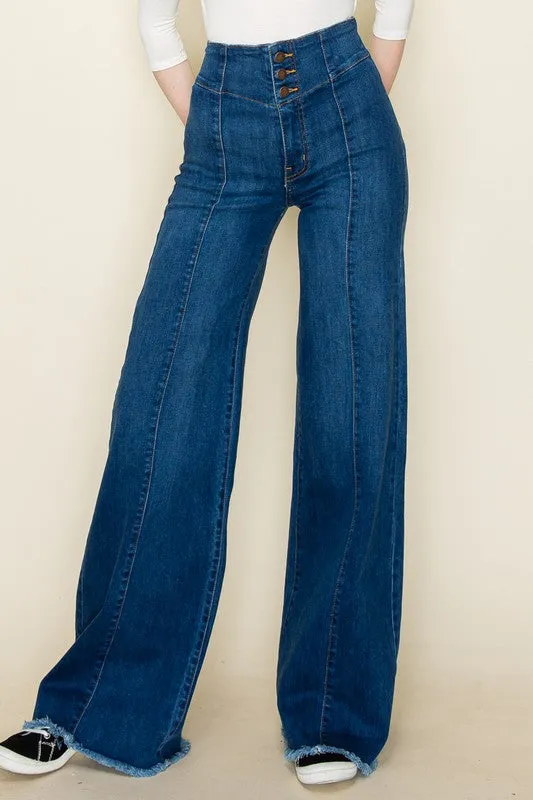 Wide leg, denim pants,  jeans, western