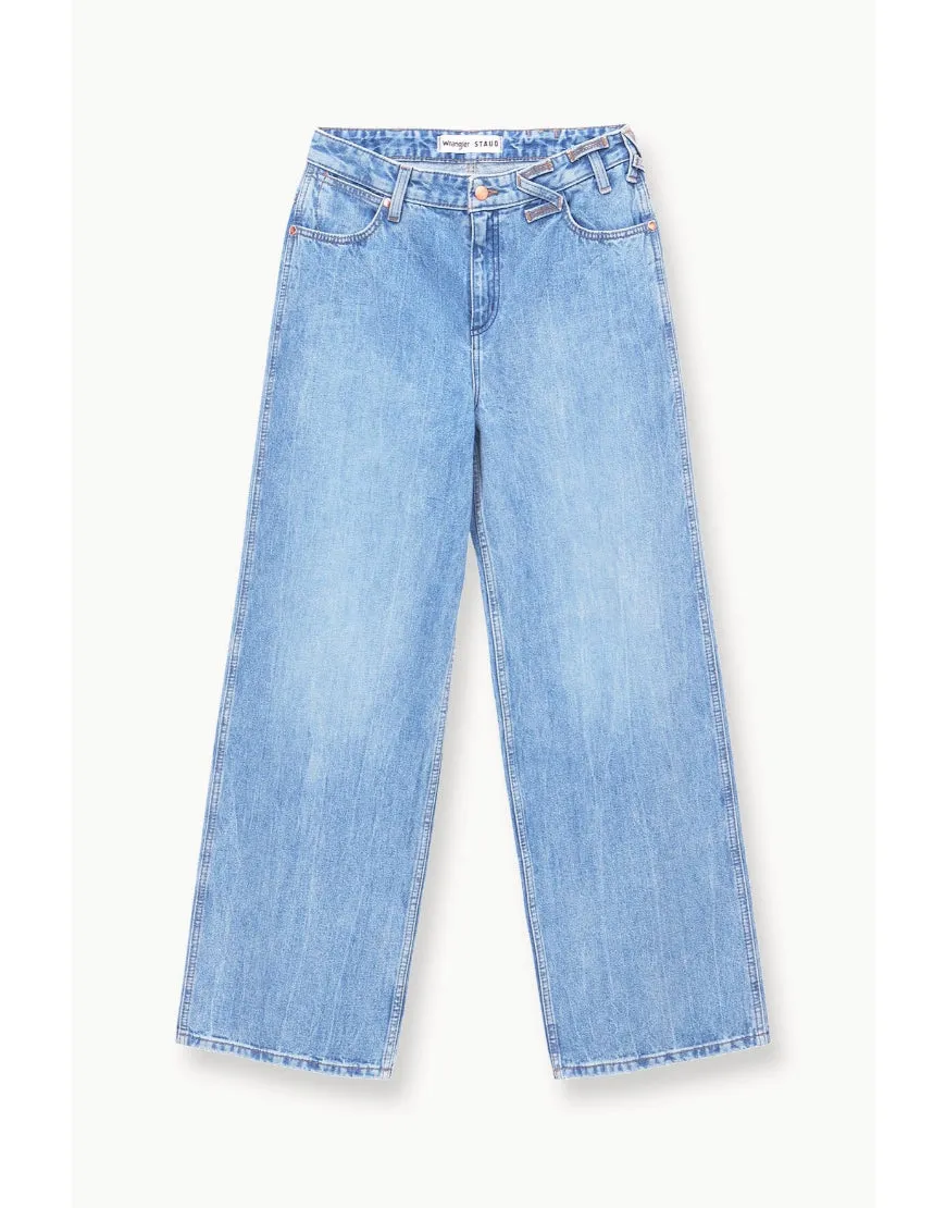 Wide Leg Jeans in Mid Blue